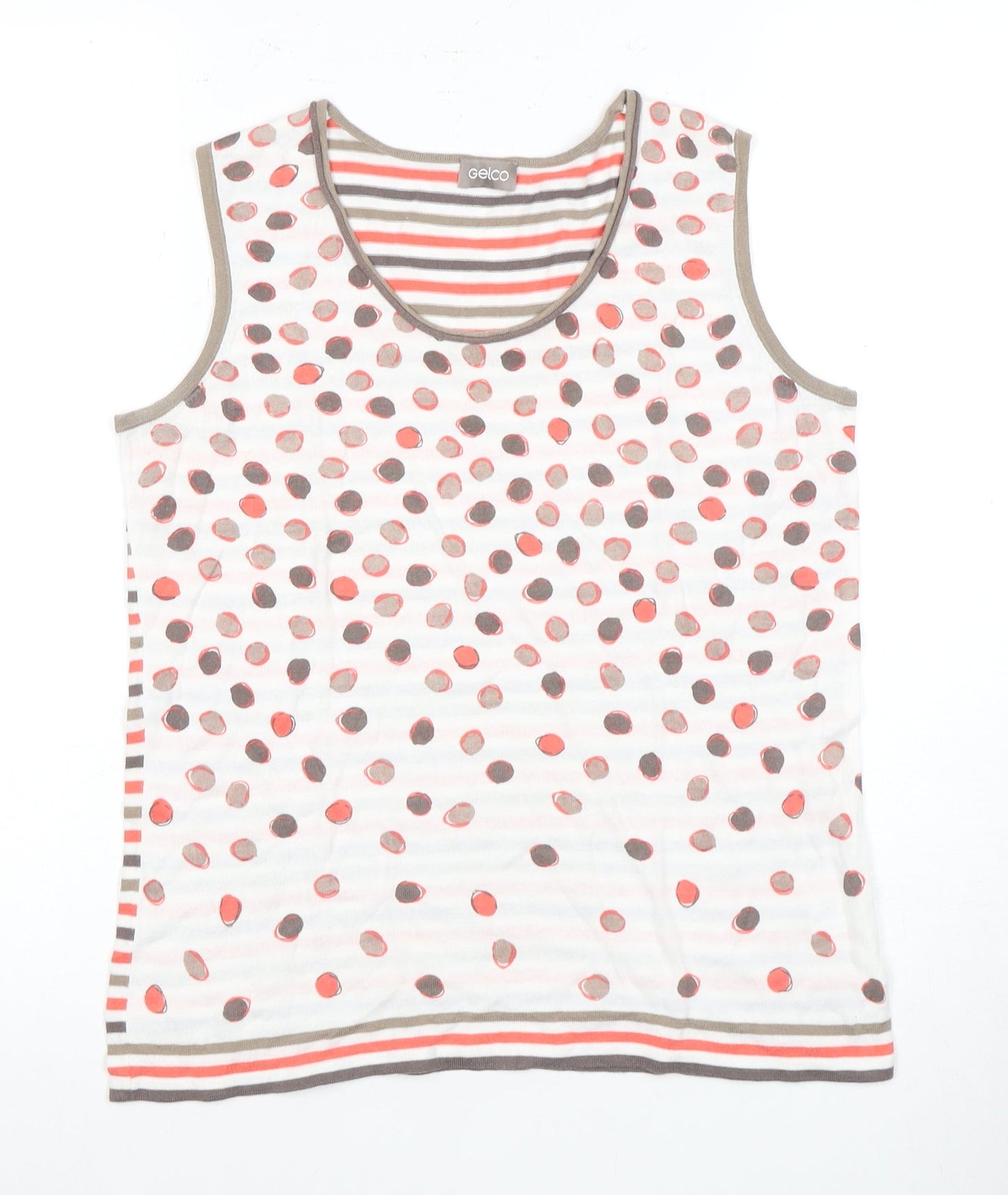 Womens UK Size 12 Gelco Multicoloured Basic Tank