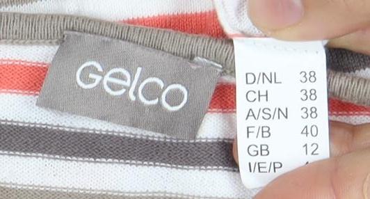 Womens UK Size 12 Gelco Multicoloured Basic Tank