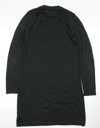 Topshop Women Green Knit Pullover Dress Size 10