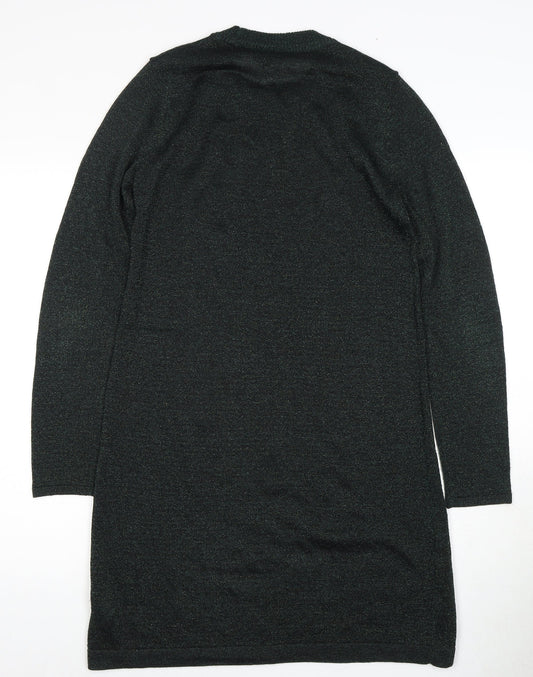 Topshop Women Green Knit Pullover Dress Size 10