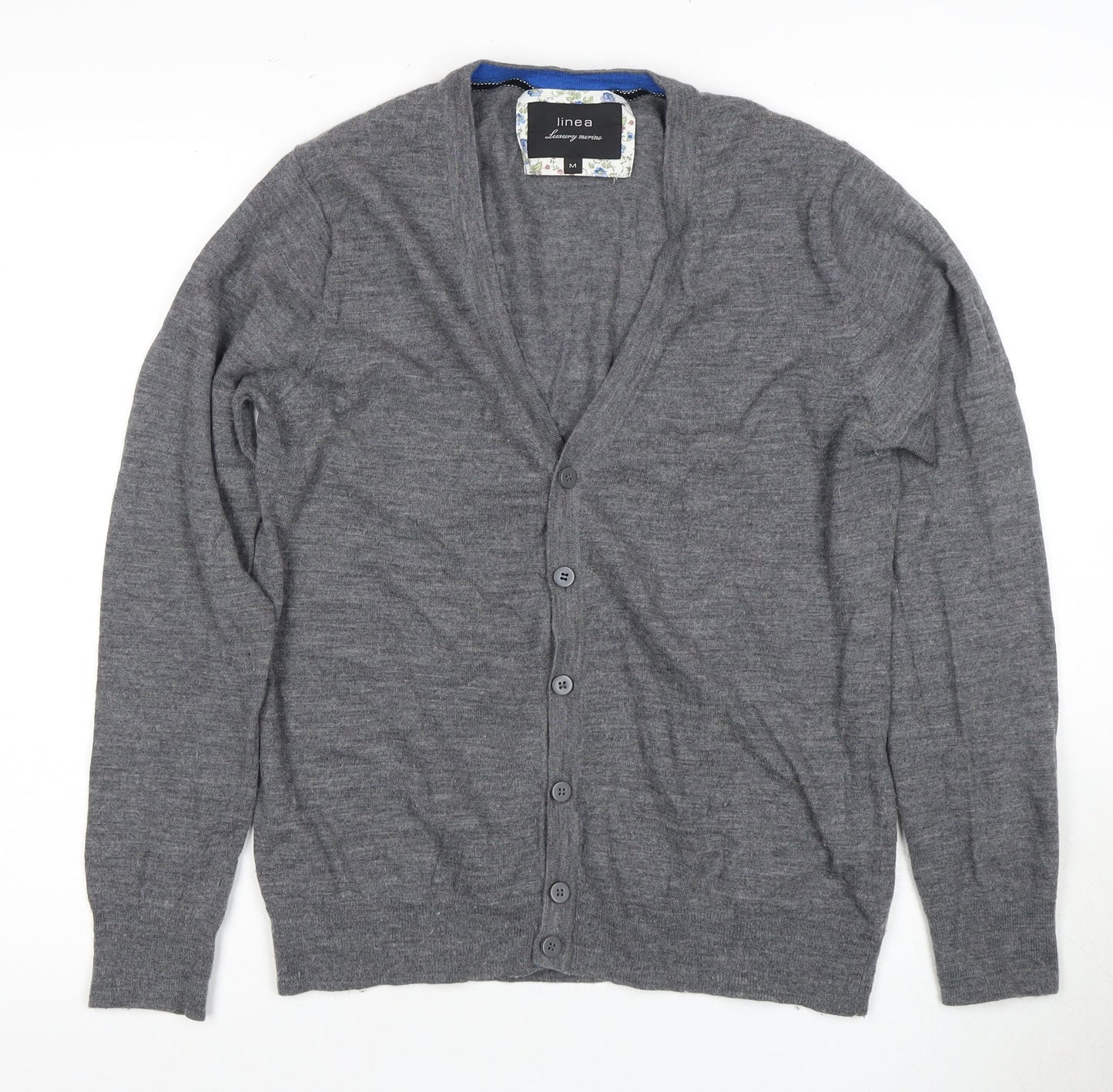 Womens UK Size M Linea Grey Cardigan Jumper