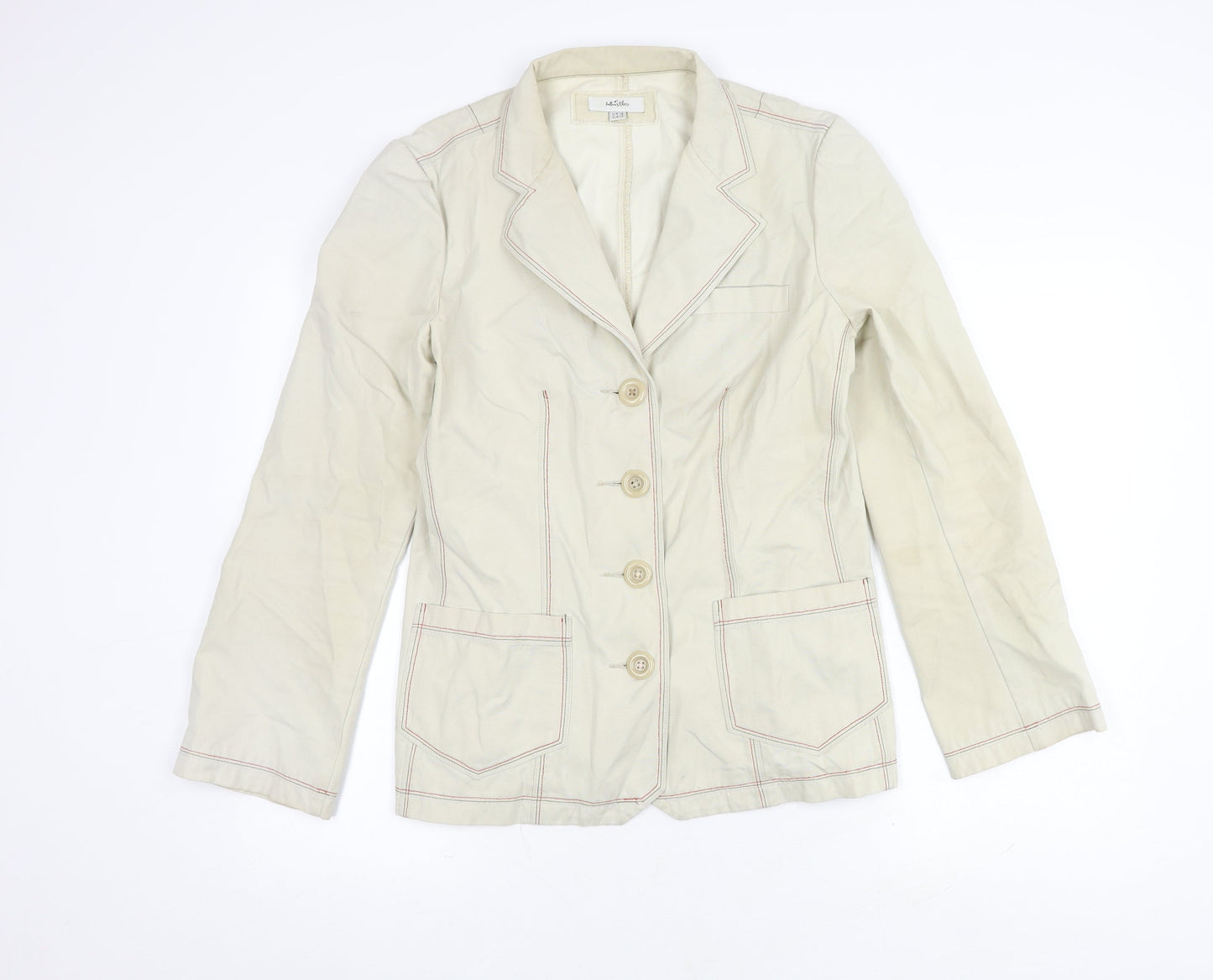 Womens UK Size 16 Whistles Ivory Basic Jacket
