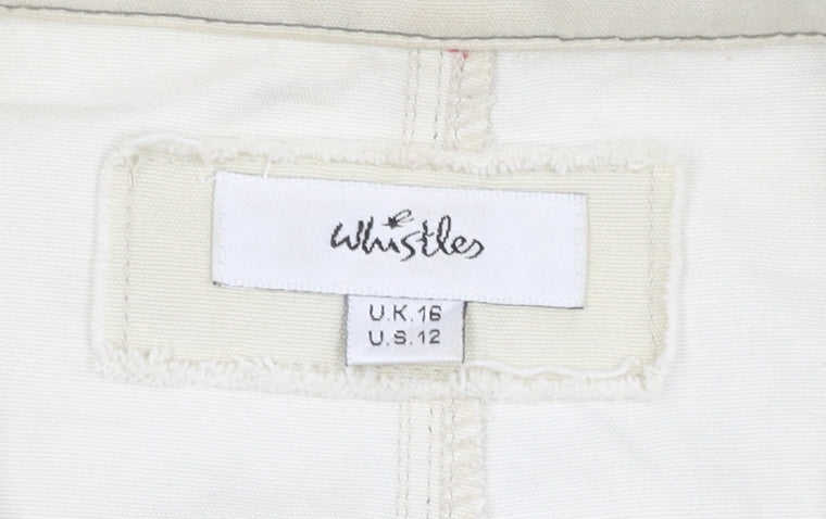 Womens UK Size 16 Whistles Ivory Basic Jacket