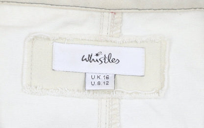 Womens UK Size 16 Whistles Ivory Basic Jacket