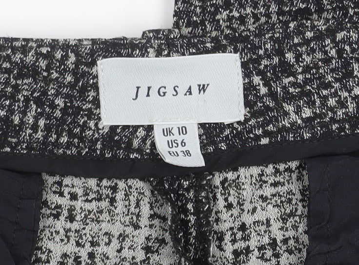 Womens UK Size 10 Jigsaw Regular Fit Trouser Black Trousers