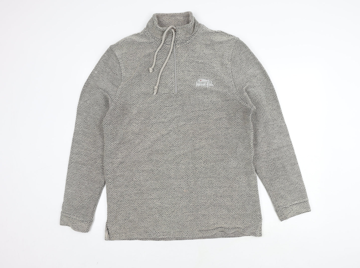 Weird Fish Men's Grey Pullover Sweatshirt M