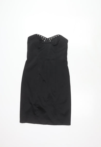 River Island Women's Black Strapless Dress Size 10