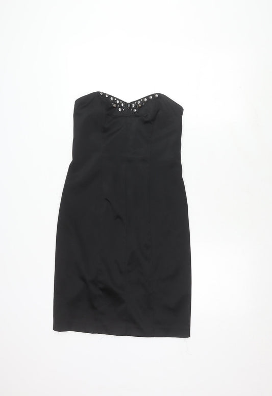 River Island Women's Black Strapless Dress Size 10