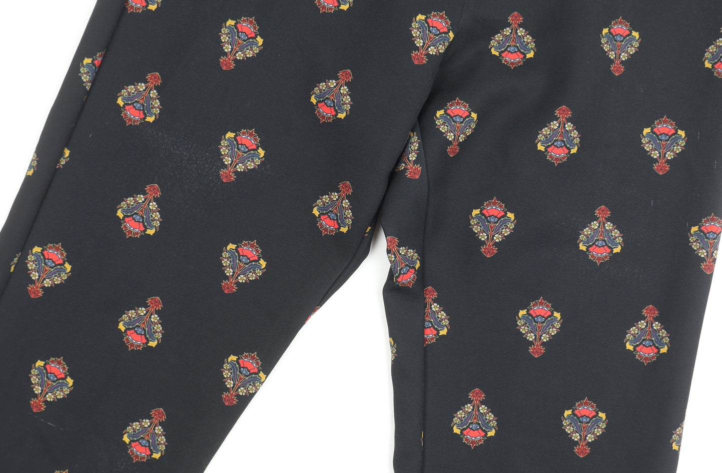 Womens UK Size 8 Topshop Regular Fit Casual Black Trousers