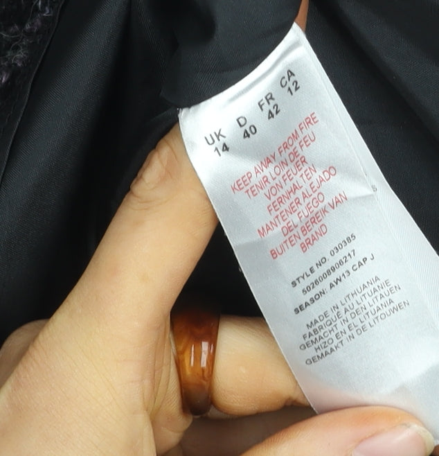 Eastex Women's Black Check Skirt, Size 14, Pencil Style