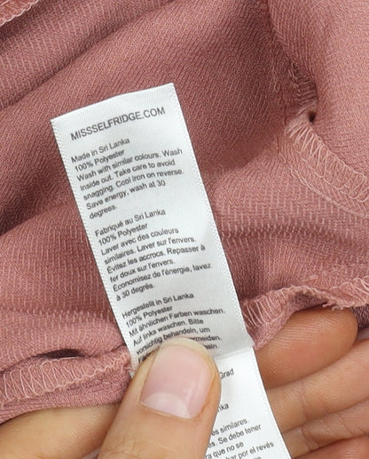 Miss Selfridge Women Pink Shirt Dress UK 8 Petites