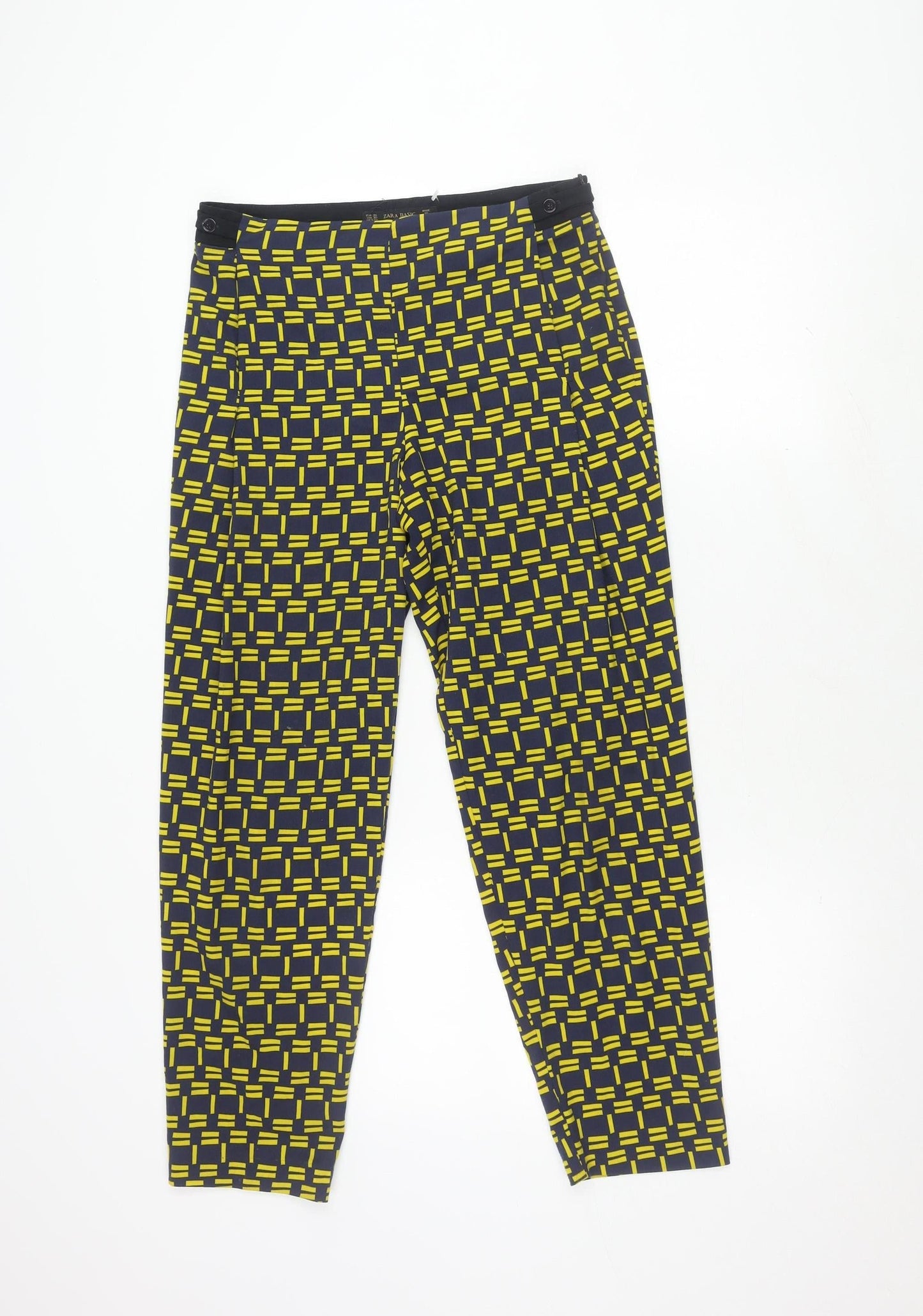 Zara Basic Women's Multicoloured Geometric Trousers XS