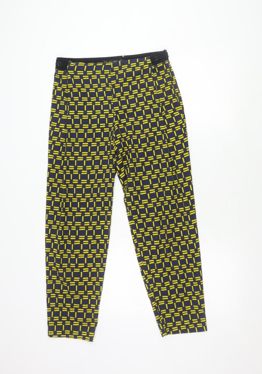 Zara Basic Women's Multicoloured Geometric Trousers XS