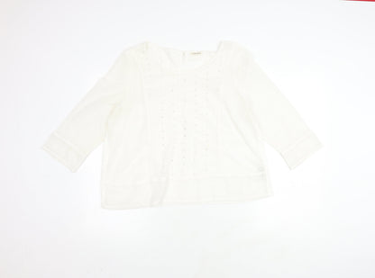 Womens UK Size 18 Marks and Spencer Ivory Basic Blouse