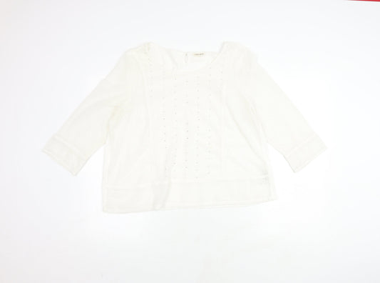 Womens UK Size 18 Marks and Spencer Ivory Basic Blouse