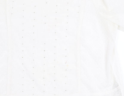 Womens UK Size 18 Marks and Spencer Ivory Basic Blouse