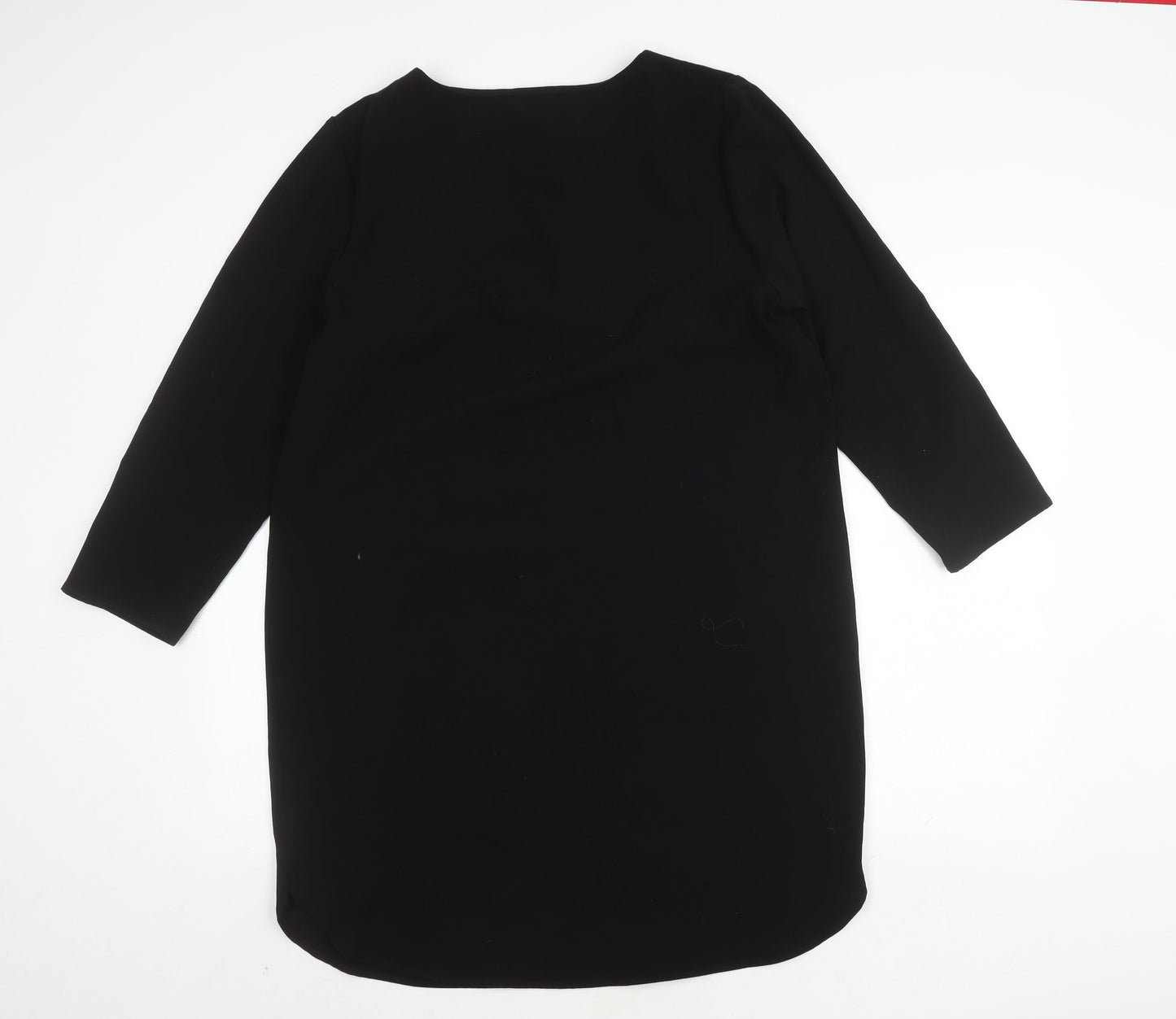 hush Women's Black Lace-Up Dress Size 16