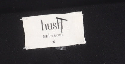 hush Women's Black Lace-Up Dress Size 16