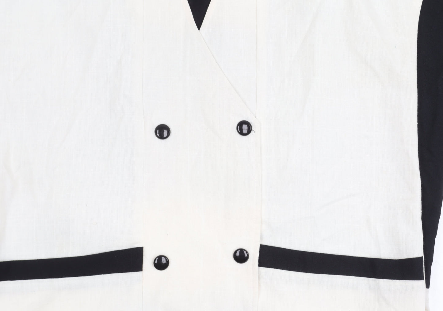 Lemona Women's Ivory Black Colourblock Dress Size 16
