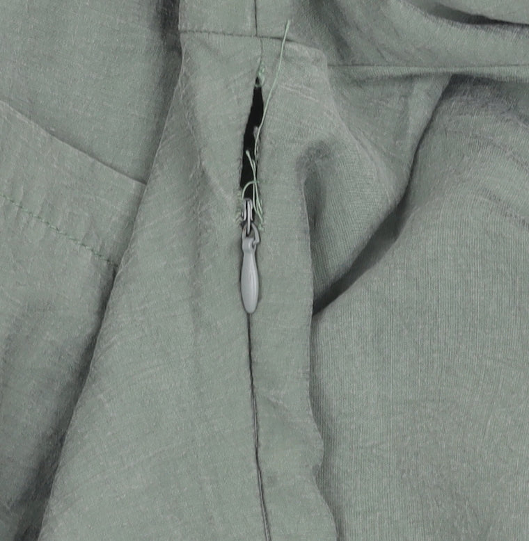 Zara Women's Green Shirt Dress, Size L, Polyester