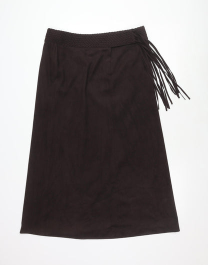 Next Women's Black Fringe Skirt Size 16