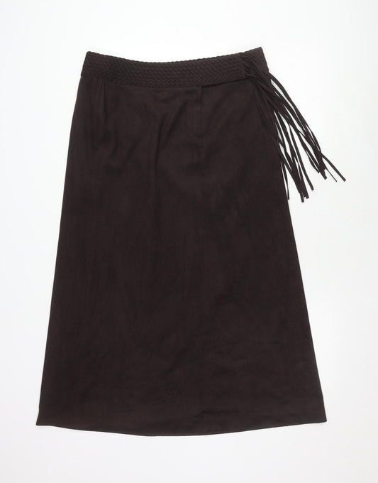Next Women's Black Fringe Skirt Size 16