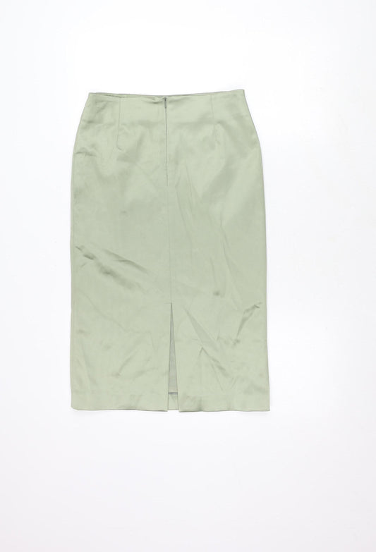 Coast Women's Green Satin Pencil Skirt Size 8