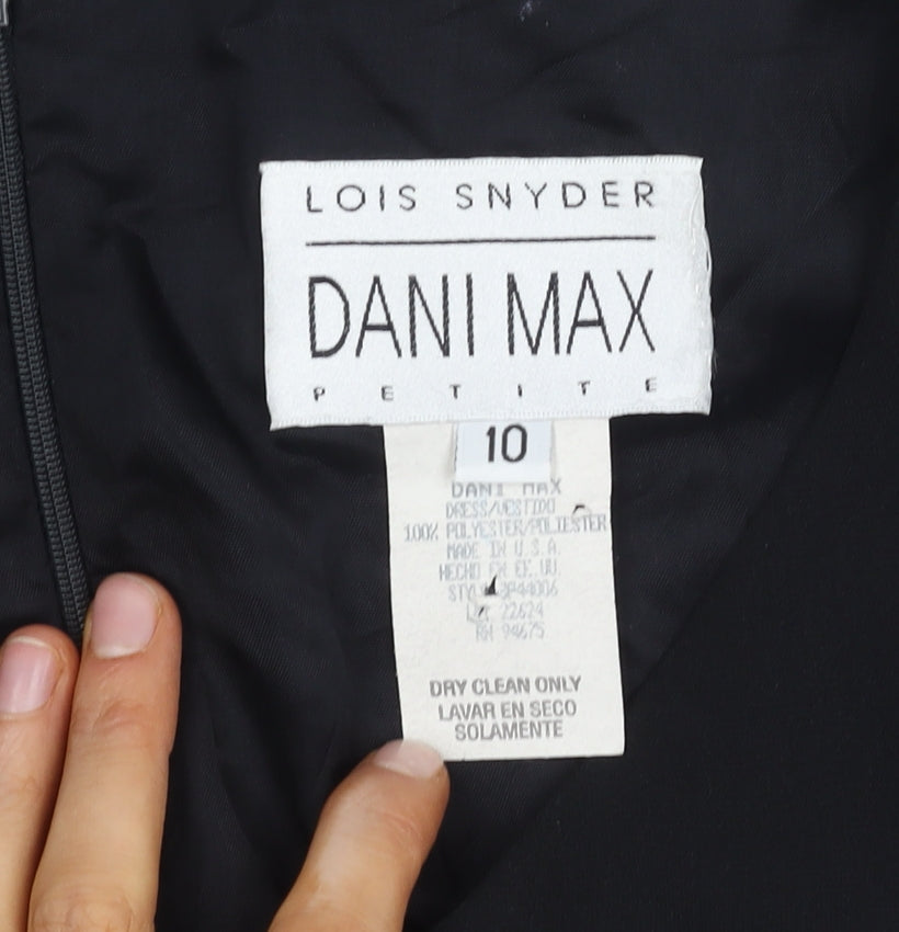 Lois Snyder Petite Black Sleeveless V-Neck Dress