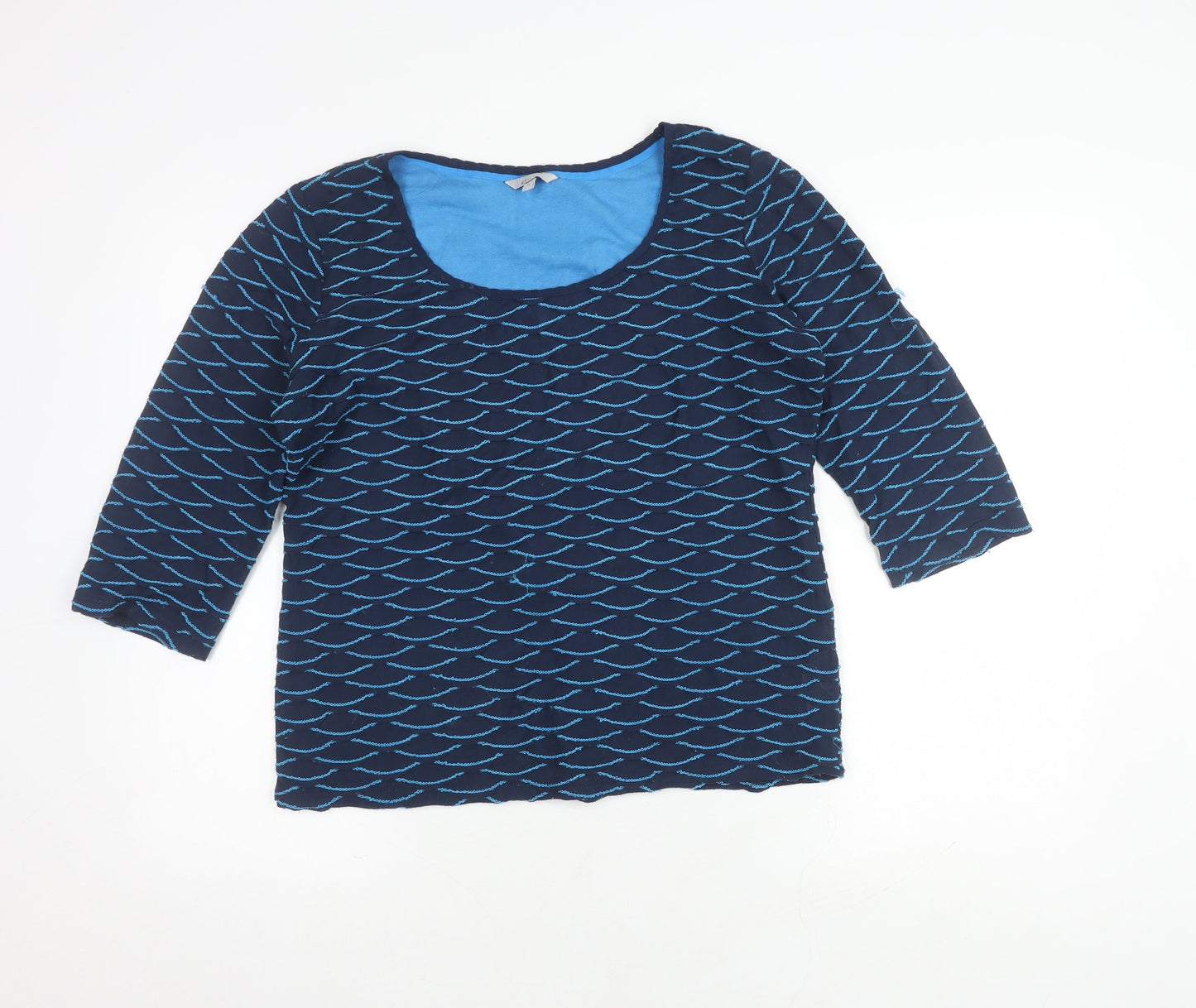 Womens UK Size 14 Marks and Spencer Blue Basic Blouse