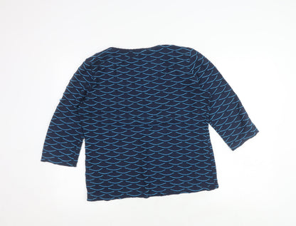 Womens UK Size 14 Marks and Spencer Blue Basic Blouse