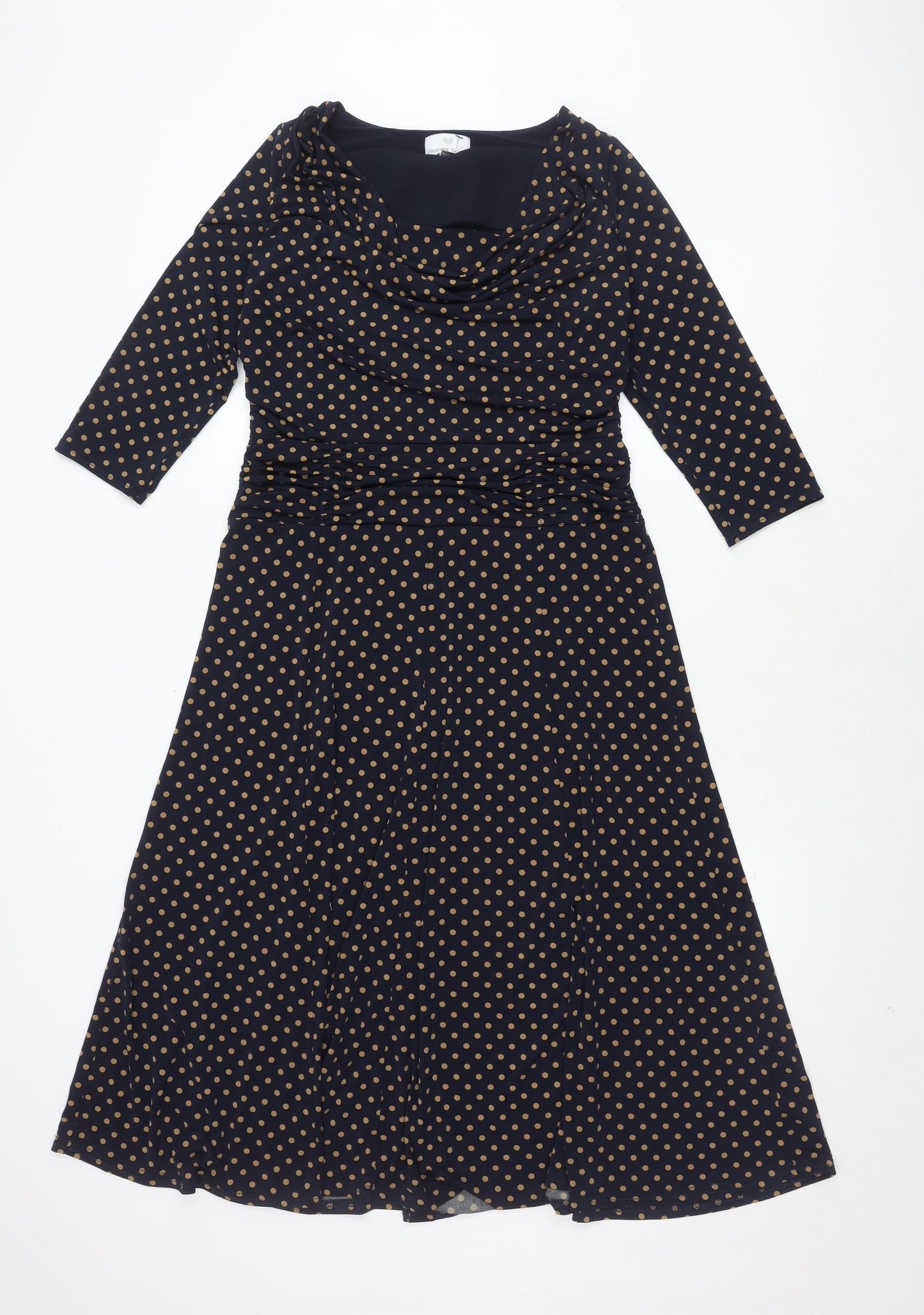Heather Valley Women's Blue Polka Dot Dress 12