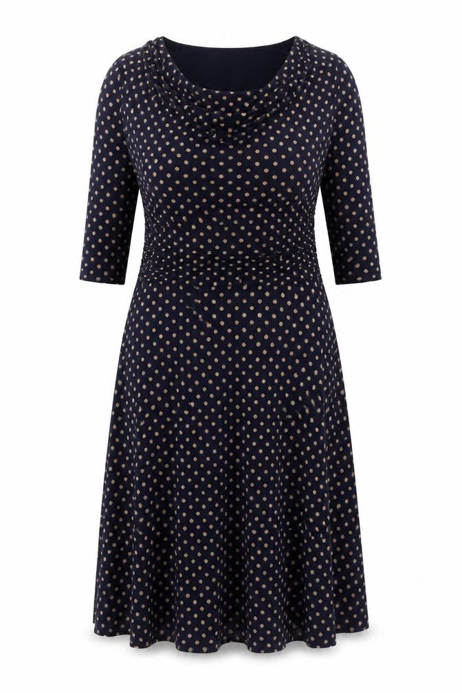 Heather Valley Women's Blue Polka Dot Dress 12