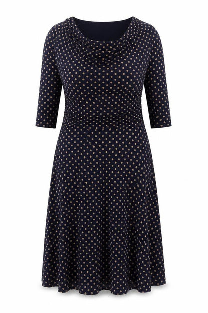 Heather Valley Women's Blue Polka Dot Dress 12