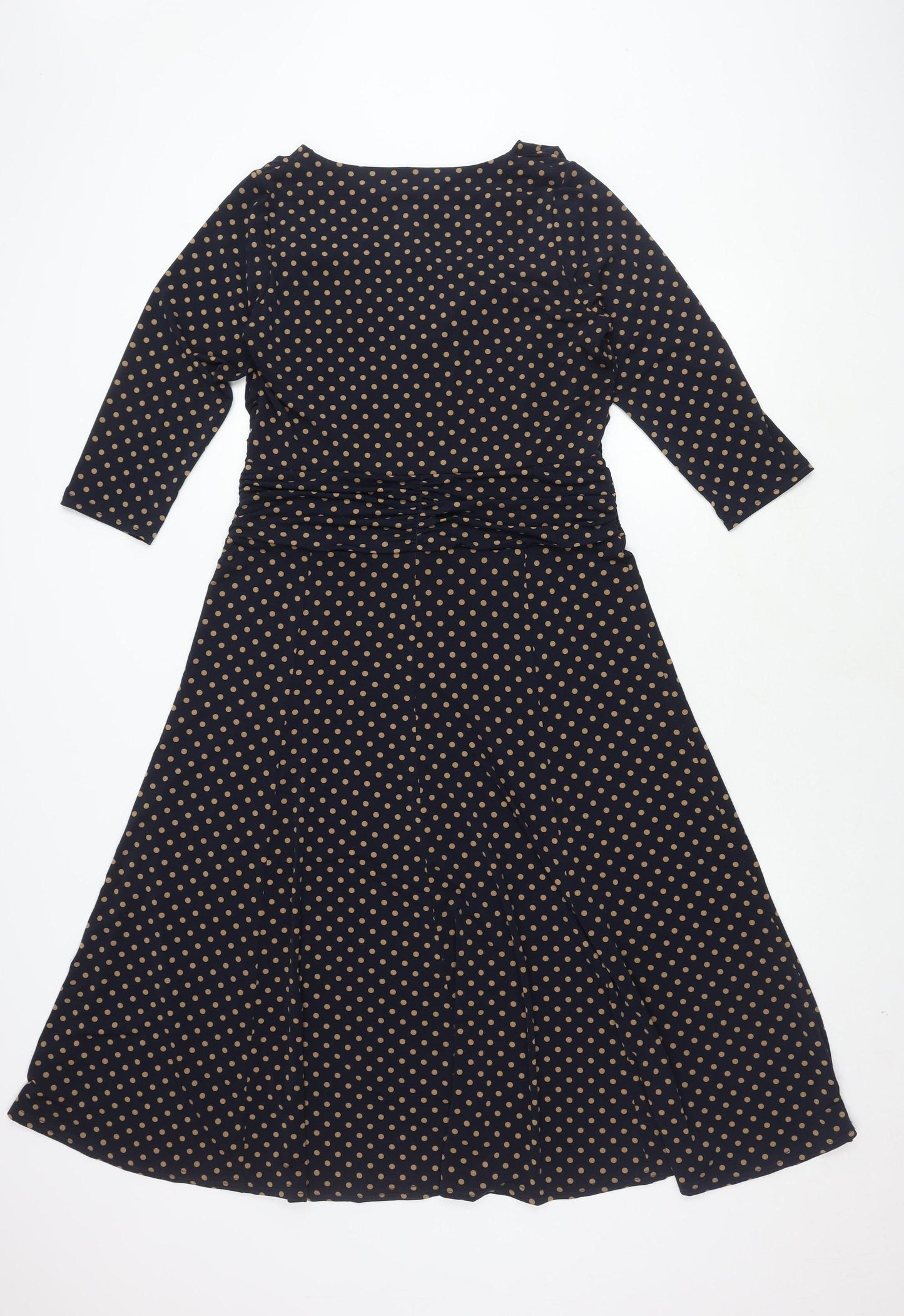 Heather Valley Women's Blue Polka Dot Dress 12