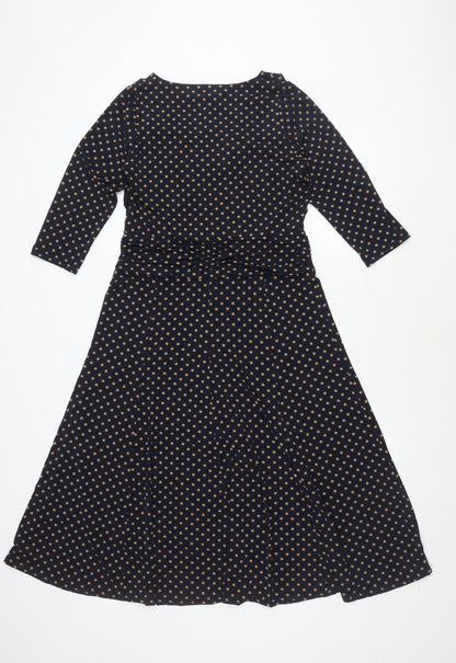 Heather Valley Women's Blue Polka Dot Dress 12