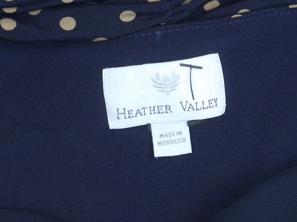Heather Valley Women's Blue Polka Dot Dress 12