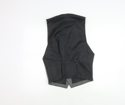 Marks & Spencer Women Grey Wool Blend Waistcoat, Size M