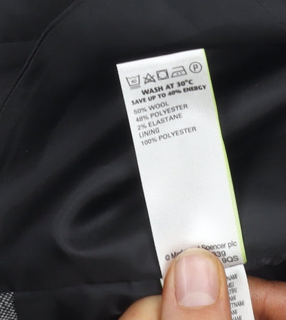 Marks & Spencer Women Grey Wool Blend Waistcoat, Size M