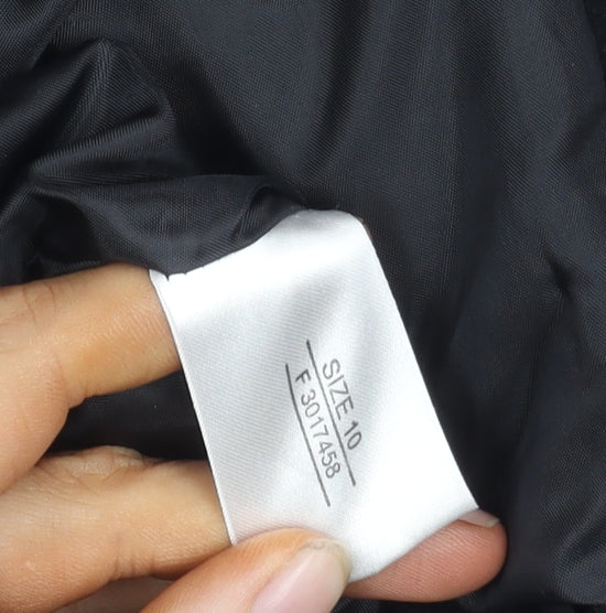 Amaranto Women's Black Wool Zip Jacket Size 10