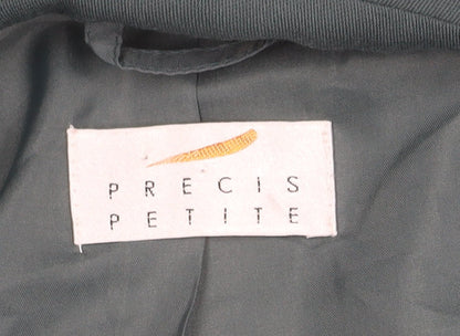Precis Petite Women's Green Blazer Size 12 Lined Elegant