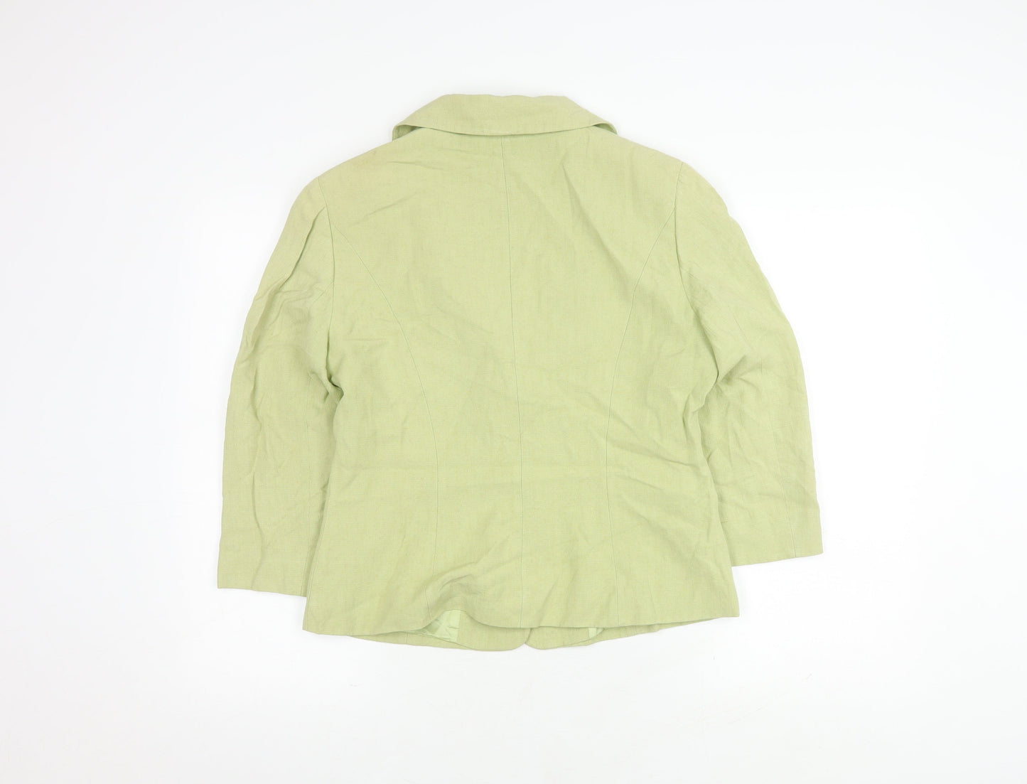 Kaliko Women's Green Blazer, Size 12, Shawl Collar