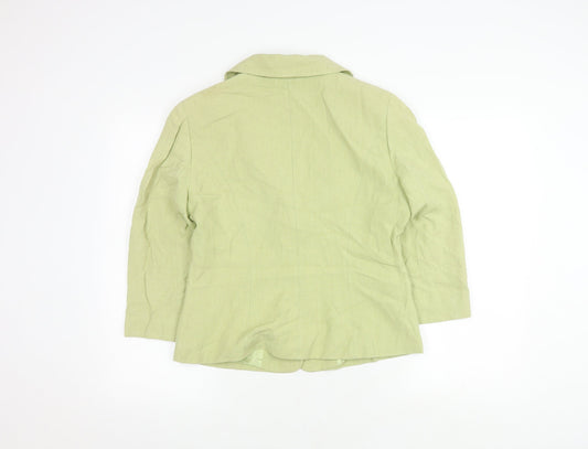 Kaliko Women's Green Blazer, Size 12, Shawl Collar