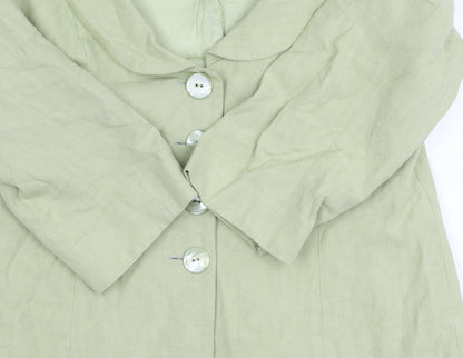 Kaliko Women's Green Blazer, Size 12, Shawl Collar