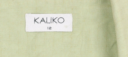 Kaliko Women's Green Blazer, Size 12, Shawl Collar