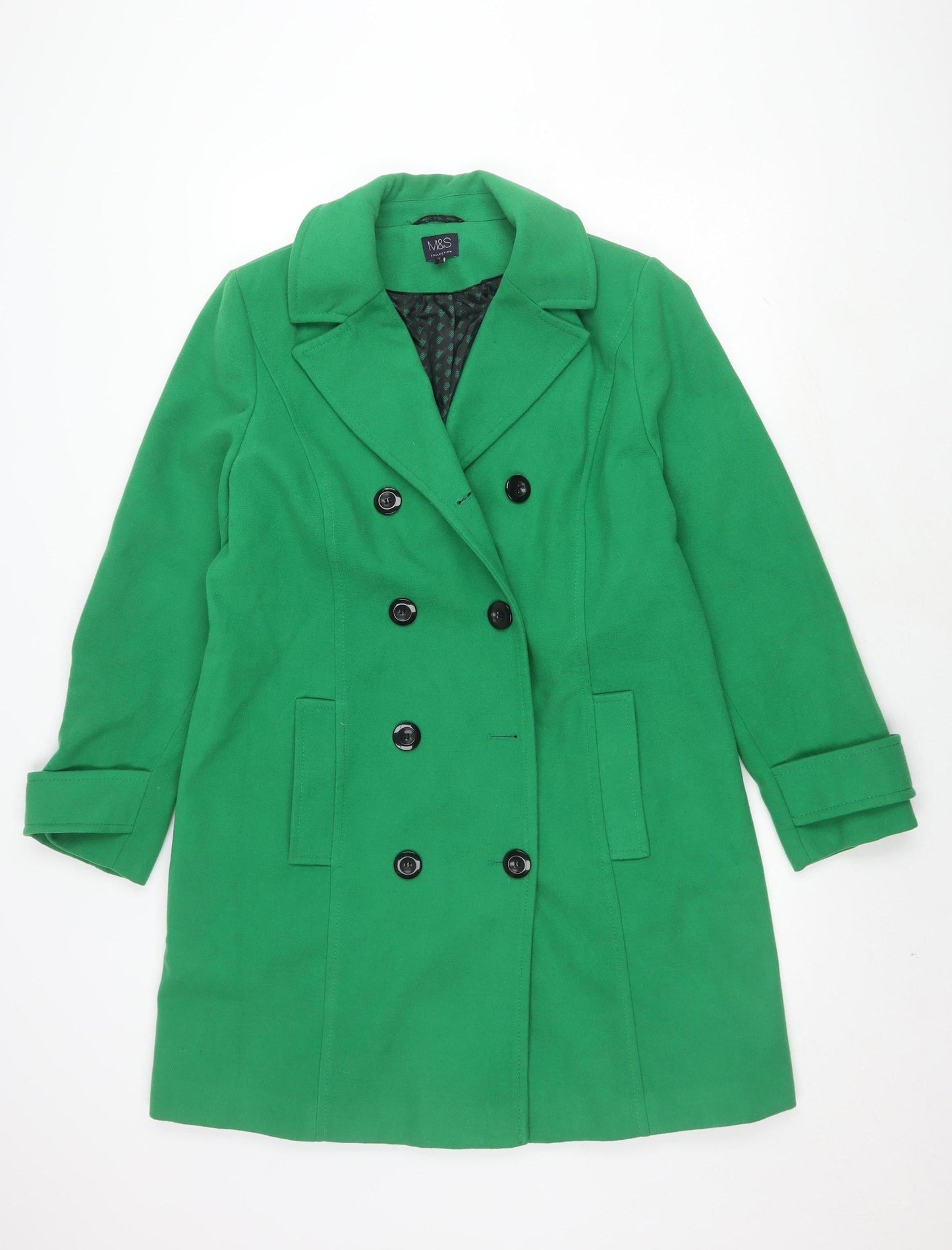 Marks & Spencer Women’s Green Pea Coat Size 14