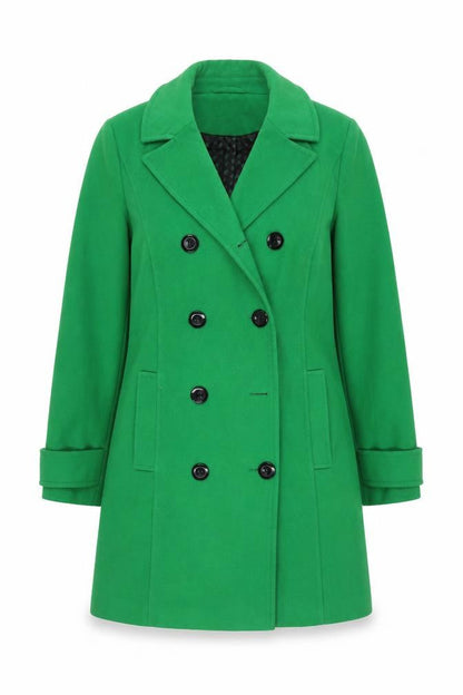 Womens UK Size 14 Marks and Spencer Green Pea Coat