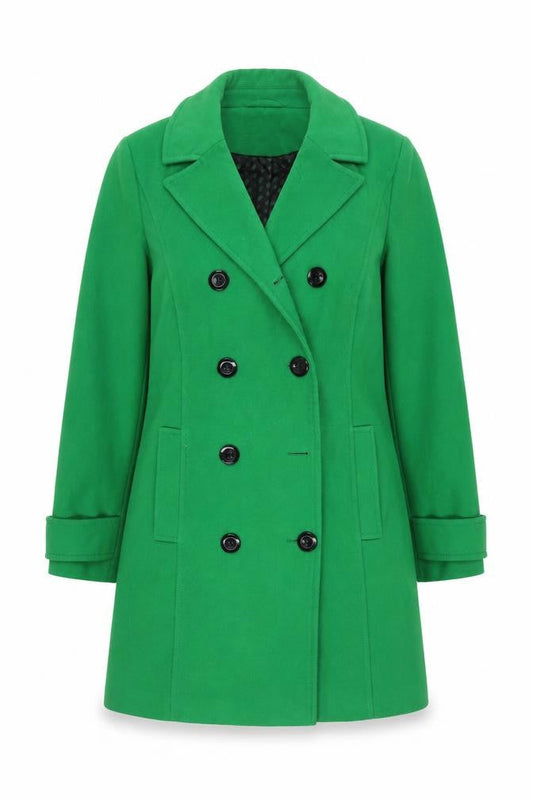 Womens UK Size 14 Marks and Spencer Green Pea Coat
