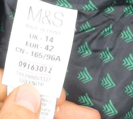 Marks & Spencer Women’s Green Pea Coat Size 14