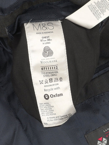Mens UK Size 38 Marks and Spencer Regular Grey Suit Jacket