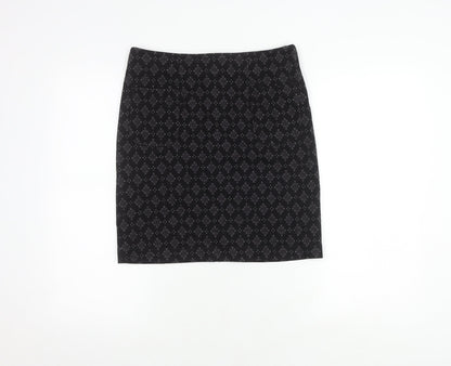Fat Face Women's Black Pencil Skirt Size 8 Geometric